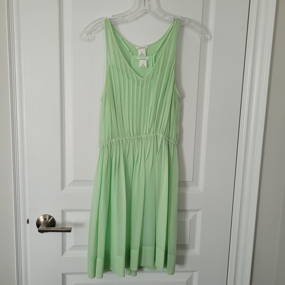 Club Monaco Light Green Mini Dress